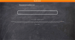 Desktop Screenshot of freeserialnumber.net